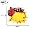 thumbnail image 2 of Uxcell 60pcs Retail Star Burst Signs 7.1"x5.5" para tienda, amarillo (Estilo 13), 2 of 6