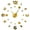 Gold, variant on Real Special Dots Silhouette Frameless Wall Clock Stickers, DIY Modern Decorative Clocks for Living Room, Bedroom, Office - Easy to Install, Large 3D Clock Design (Black,37in)