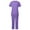 Purple womens 2 piece sets, variant on Usmixi Womens Scrub Sets Womens 2 Piece Scrub Outfits Casual Short Sleeve Scrub Tops and Long Pants Sets Nurse's Uniform Lounge Set Working Sets with Pocket