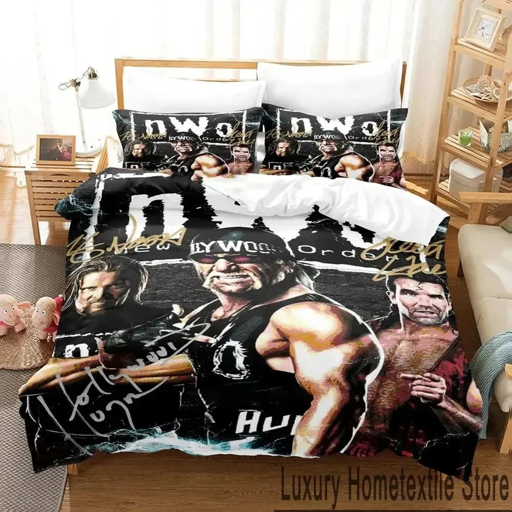 WWE Parure De Lit 4 Pièces Pour Enfants Avec Couette Et Drap Pour Lit