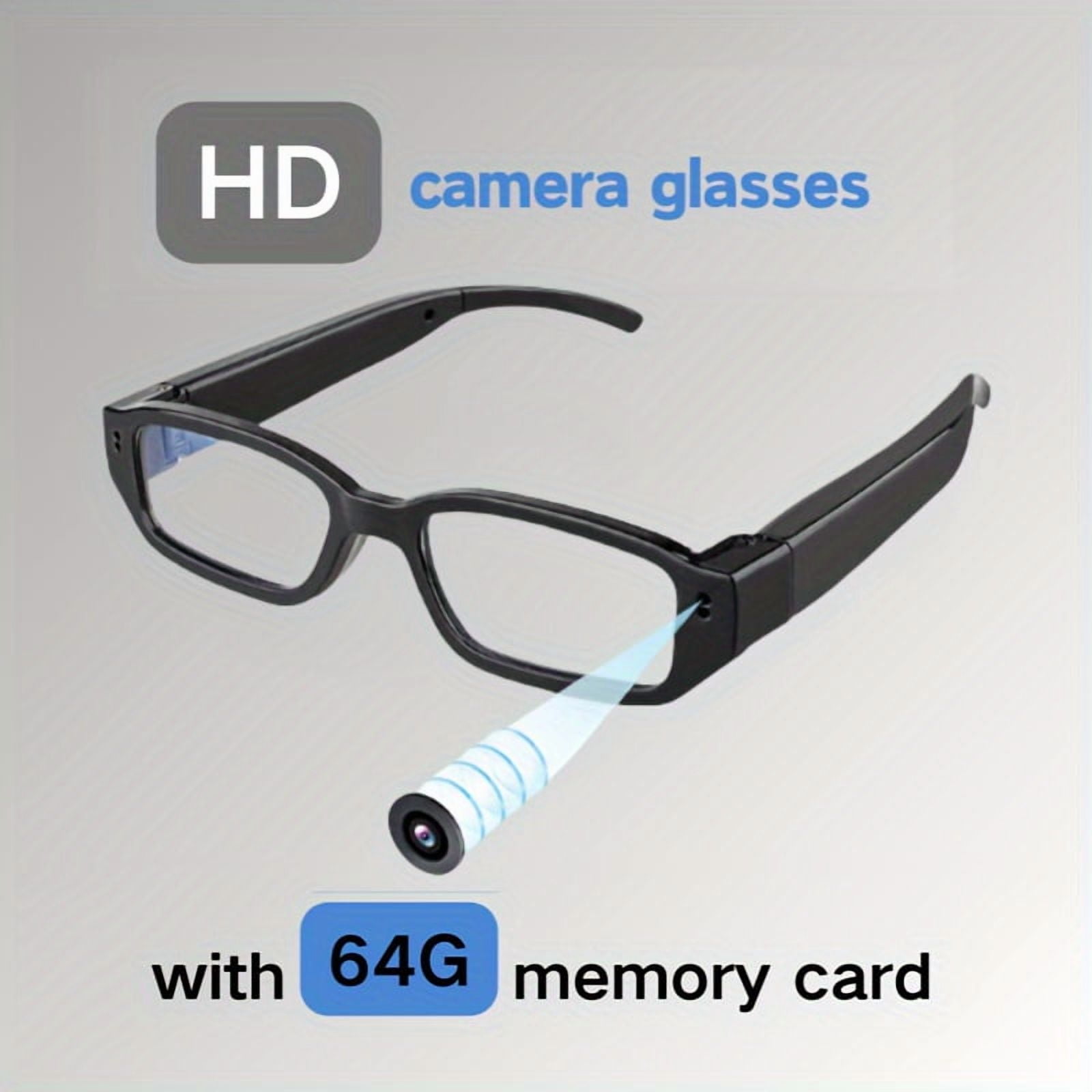 Valentine's Day Gift Smart Glasses 1080P Camera, Fashion Eyewear DV Recorder with Eye Protection, Sports Action Cam for Travel Camping Outdoor Activities