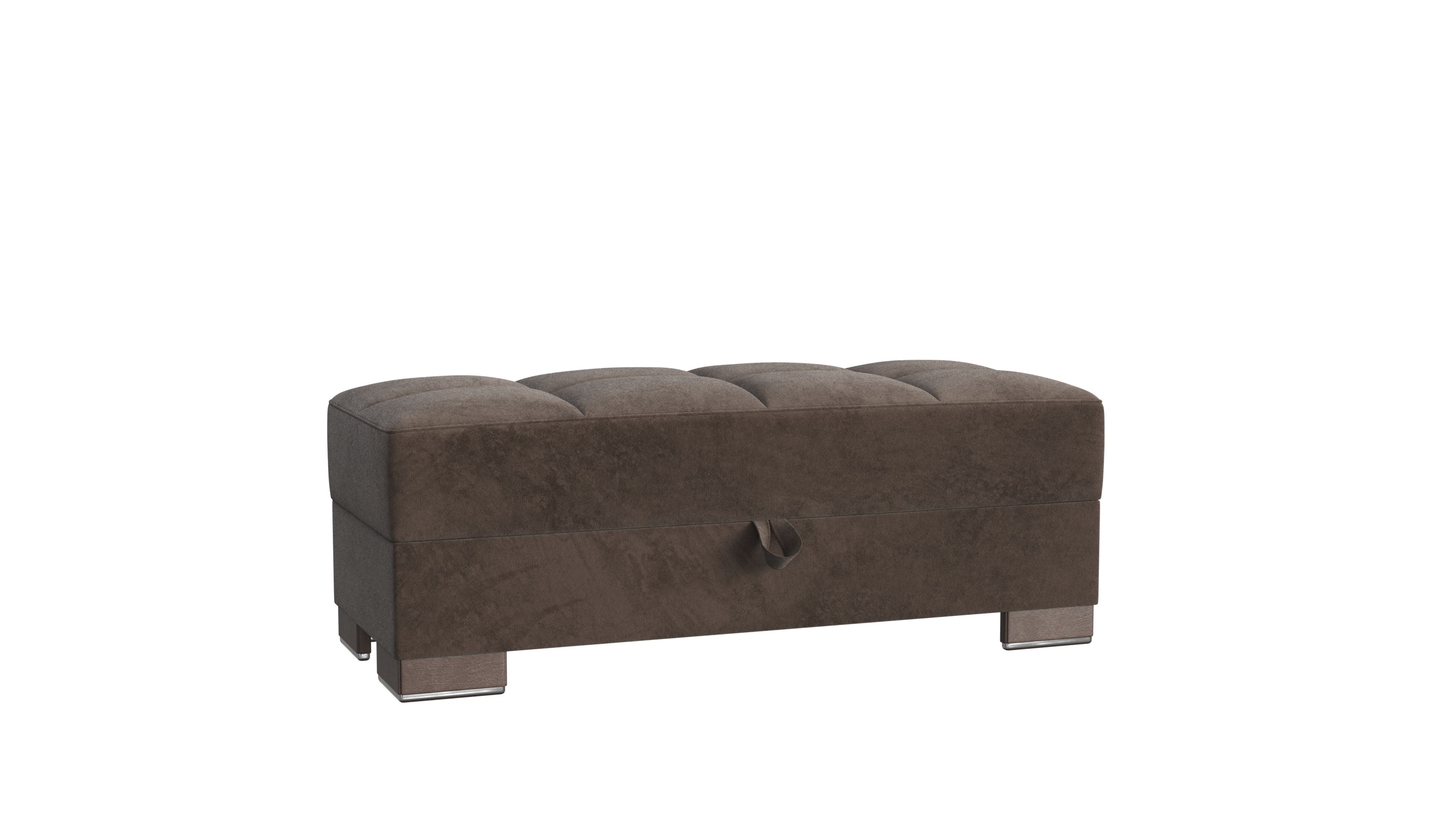 Ottomanson Origins X Upholstered Storage Ottoman, Brown