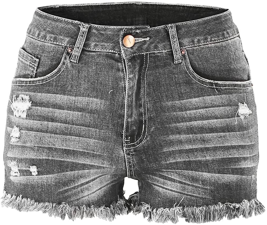 Ripped Distressed Denim Shorts for 