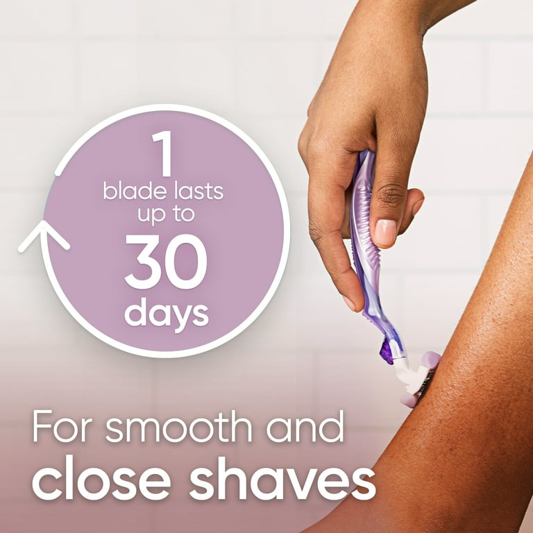 Venus Women's Razor Handle with 2 Blade Refills, Freesia Scent, 3