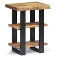 thumbnail image 2 of Home Square Live Edge Wood 2-Shelf End Table in Natural - Set of 2, 2 of 4