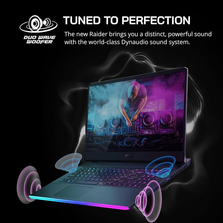 MSI GE76 Raider 17.3" FHD 144Hz Gaming Laptop, Intel Core i7-12700H, 16GB  DDR5, 1TB SSD, GeForce RTX 3060, RGB Keyboard, VR-Ready, Wi-Fi 6,  Bluetooth, Win 11 Pro, with Hotface 32GB USB Card -