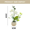 thumbnail image 2 of Flor falsa de doble tenedor, simulación de phalaenopsis, decoración creativa de bonsái pequeño, planta artificial en maceta, planta verde, 2 of 5