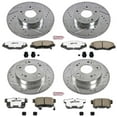 thumbnail image 3 of PowerStop Front and Rear Z26 Street Warrior Carbon-Fiber Ceramic Brake Pad and Drilled and Slotted Rotor Kit Fits: ACURA HONDA Select Models K6781-26, 3 of 9