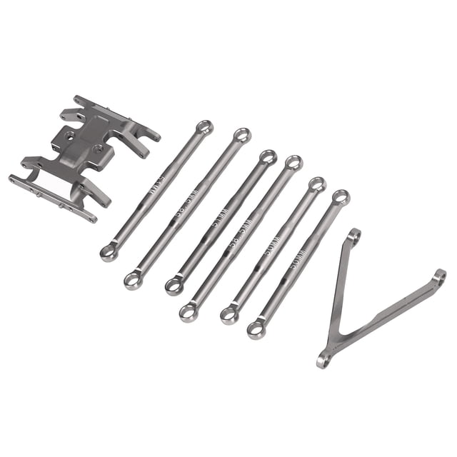 For SCX24 Pull Rod Kit, Aluminium Alloy 6Pcs For SCX24 Tie Rod Kit 1/24 Small Size For RC Car Color