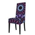 thumbnail image 1 of Kaleidoscope Flower Dining Chair Slipcovers Chair Protectors Seat Covers For Dining Room Hotel Kitchen Purple, 1 of 8