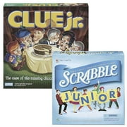 Clue Jr. & Scrabble Jr. Board Game Bundle Pack