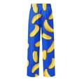 thumbnail image 4 of YLSDY Funny Banala Print Men's Pajama Pants with Pockets Lounge Pants Casual Sleepwear Bottoms Loungewear Blue XL, 4 of 5