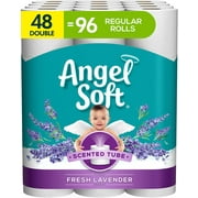 Angel Soft Toilet Paper with Fresh Lavender Scent, 48 Double Rolls= 96 Regular Rolls, 200  2-Ply Sheets Per Roll
