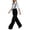 Black, variant on Zynoxe Womens Plus Size Wide Leg Pants Trendy Straight Pleated Detachable Suspender High Waistband Suit Trousers with Pockets Gray S