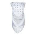 thumbnail image 2 of SWSMCLT Women's Shawl Square Headband Fringe Bandana Lightweight Disco Bachelorette Western Cowgirl Scarf with Tassel Party Decorations Tribal Face Cover White One Size, 2 of 4