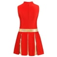 thumbnail image 3 of TiaoBug Girls Cheer Leader Uniform Schoolgirl Dance Dress Stage Performance Cheerleading Outfit Red 16, 3 of 7