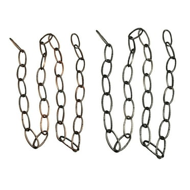 2 Pcs 1M Heavy Duty Chain for Vintage Chandelier Hanging Lamp,Red Bronze & Pearl Black