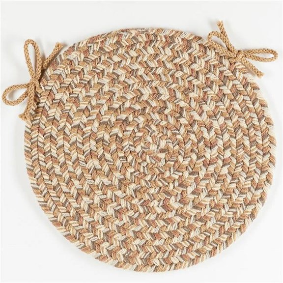 Rhody Rug CD56A015X015 15 in. Camden Tweed Chair Pad, Natural