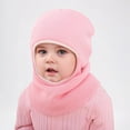 thumbnail image 4 of UngA Baby Girls Boys Knitted Winter Hat Scarf Toddler Kids Earflap Hood Scarves Caps Fleece Lined (Pink,1-6 Years), 4 of 5