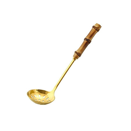 

Farfi Soup Colander Food Grade Rust-proof Stainless Steel Noodle Spoon Colander Skimmer Spoon Gadget Kitchen Supplies (Type G)