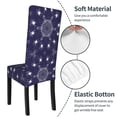 thumbnail image 6 of Spider Web Dining Chair Slipcovers Chair Protectors Seat Covers For Dining Room Hotel Kitchen Purple, 6 of 8