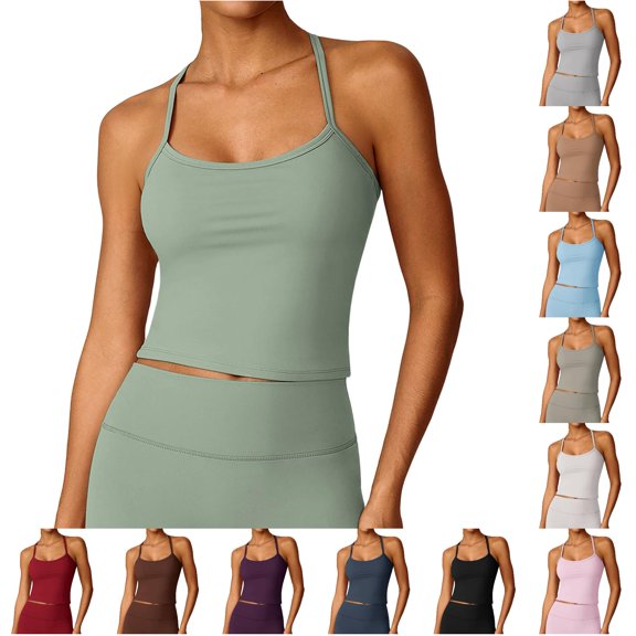 Tanghaowl Tank Tops for Women, Women s Tanks & Sleeveless Gym Top for Daily Wear and Outdoor Workouts - Soft Comfortable Fit for Gym Yoga Running and More Green XL