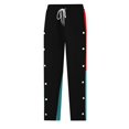 thumbnail image 3 of Zszcpp Mens Casual Pants Long Latest Color Matching Side Breasted Straight Stylish Button Lounge Trousers Casual Trouser, 3 of 7