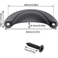 thumbnail image 2 of 12 Pack Seashell Shaped Iron Handles For Kitchen Cupboard Door, Drawer Pulls (black Cup Pulls), 2 of 5