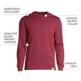 thumbnail image 4 of Lands' End Essentials Men's Long-Sleeve Soft Cotton T-Shirt - Relaxed Easy Fit, 4 of 5