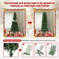 thumbnail image 6 of Funcid 6ft Pre-Lit Artificial Hinged Slim Pencil Christmas Tree with 250 Multi-Color Lights, 972 Branch Tips, Metal Hinges & Foldable Base, Green, 6 of 12