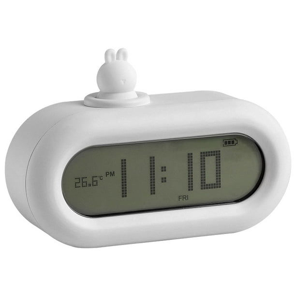 Cute Alarm Clock For Kids Wake Sound Activated Round Frame Protect 