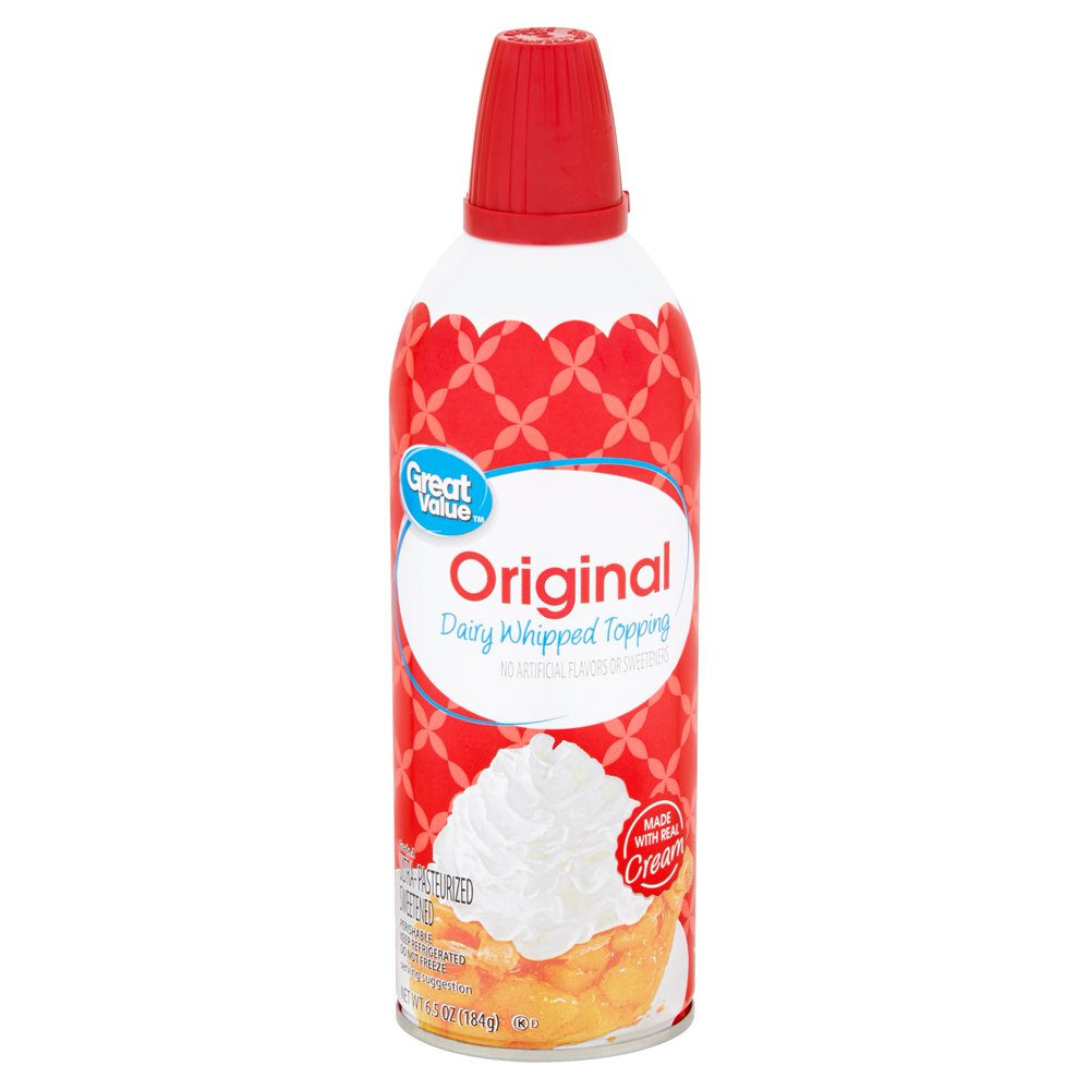 Great Value Original Dairy Whipped Topping, 6.5 oz