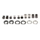 thumbnail image 1 of 8 Pares De Aretes Para Mujer Para Hombre Con Clip De Oreja Pendientes De Aro Piercings De Oreja Tono Plateado + Negro, 1 of 9