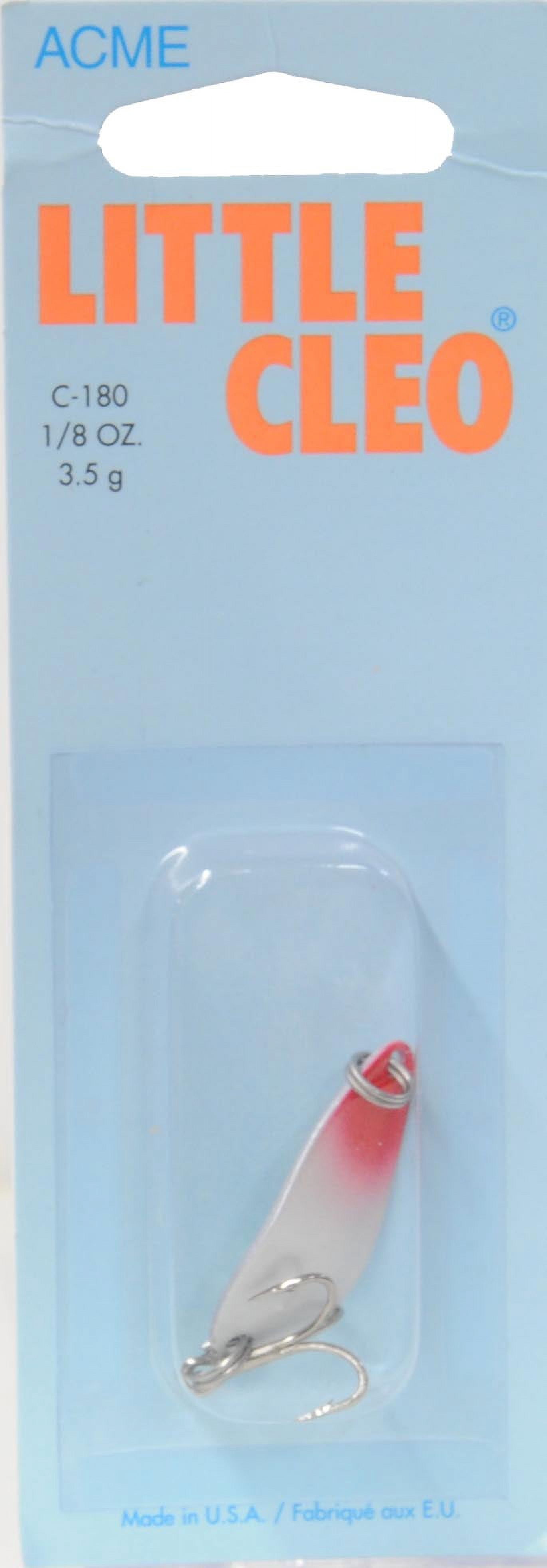 Acme Tackle Little Cleo Fishing Spoon Pearl & Red Head 1/8 oz.