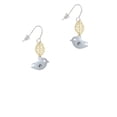 thumbnail image 2 of Delight Jewelry Silvertone Little Bird Initial - O - Goldtone Leaf French Earrings, 2 of 4