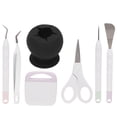 thumbnail image 1 of Vinyl Weeding Tools Set  , Clear Debris Grip Function Accurate Cutting Craft Tools Set Prevent Tearing  For Lettering For Silhouettes For Cameos Black, 1 of 8