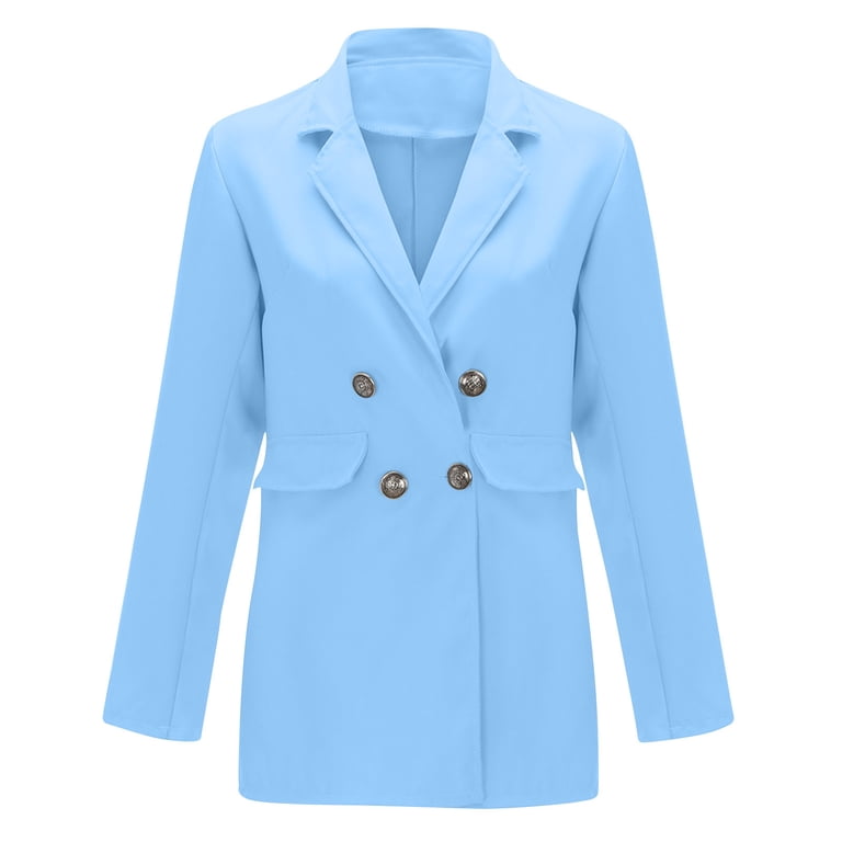 Mlzmgr Plus Size Dress Coats for Women S-5XL 3/4 Sleeve Open Front Regular  Fitted Office Work Business Casual Shirts