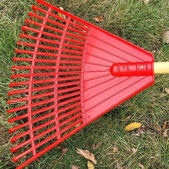 WHAMVOX Heavy Duty PP Material Leaf Rake for Garden with Fine Tooth Spacing to Remove Leaves Efficiently 2pcs
