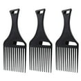thumbnail image 1 of 3pcs Smooth Hair Pick Comb Wide Hair Pick Comb Afro Hair Comb Barber Comb, 1 of 8