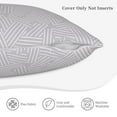 thumbnail image 6 of LNWH Gray Abstract Lines Throw Pillow Covers, Square Soft Linen Decorative Pillow Cases, 16"x16", 6 of 8