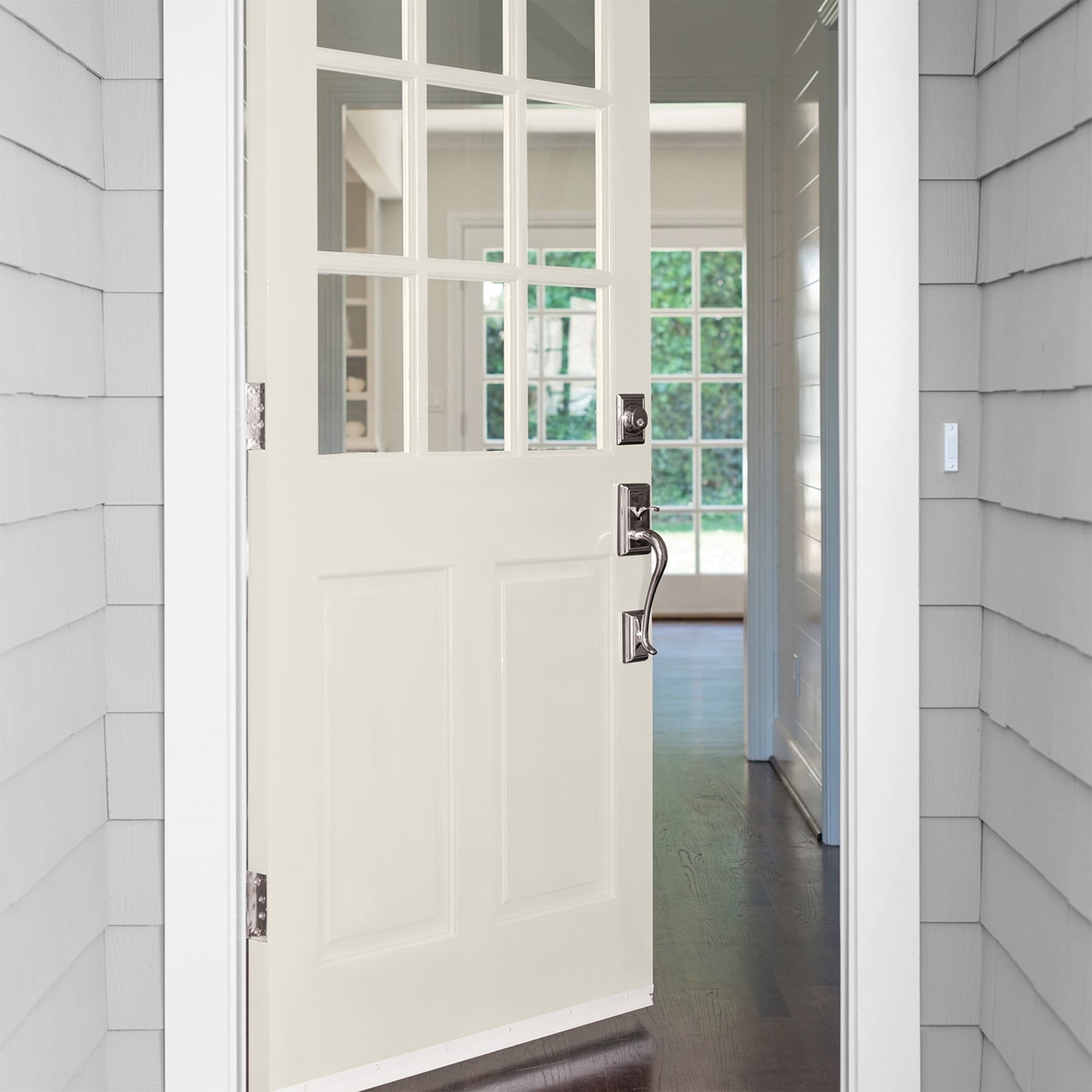 Glidden HEP Hourglass / Off-White Satin Exterior Paint with Primer, 1 Quart