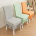 thumbnail image 3 of AIGIA Dining Chair Covers Stretch Parsons Chair Slipcover with Skirt Chair Covers for Dining Room Restaurant Banquet (1 Pack), 3 of 9
