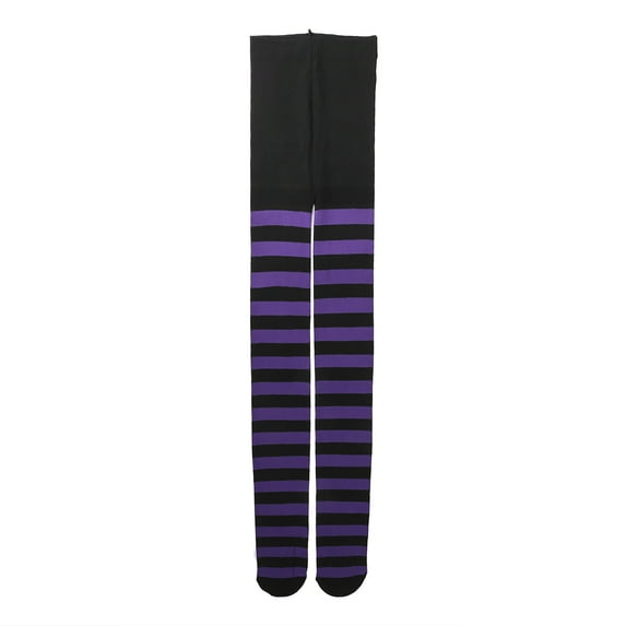 Listenwind Women's Pantyhose Striped Style High Waist Bag Foot Slim Fit Comfortable All-Match Base Socks