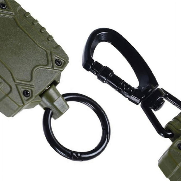 TIESOME 3Pcs Heavy Duty Retractable Keychain, Metal Badge Reel