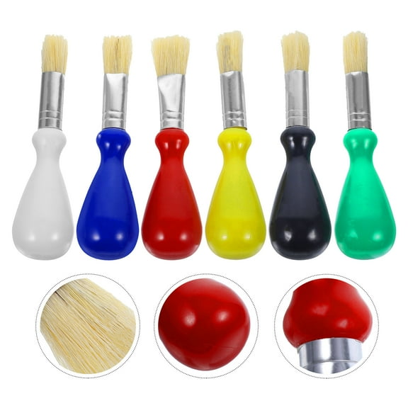 Baluue Food Safe Paint Brushes Paint Brushes Assorted Color 6Pcs Back to School