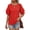 Red, variant on MOYIKO Women Casual Ruffle Half Sleeve Summer tops Crewneck Eyelet Shirts Flowy Dressy Tunic Blouses