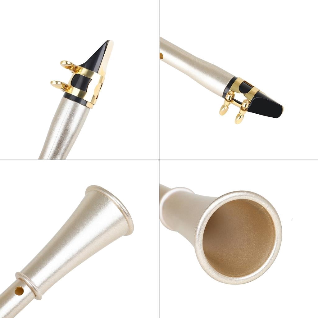 Yihuala Simple Pocket E-flat Saxophone Small Size Sax ABS Resin Pocket Saxophone Portable Woodwind Instrument