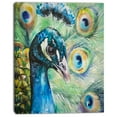 thumbnail image 2 of Larger Peacock Watercolor - Abstract Canvas Art Print, 2 of 3