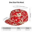 thumbnail image 6 of Daiia Lilies Flowers print Flat Bill Hats Flat Brim Trucker Cap Baseball Cap Adjustable Classic Low Profile Hat Unconstructed Plain Cap, 6 of 9