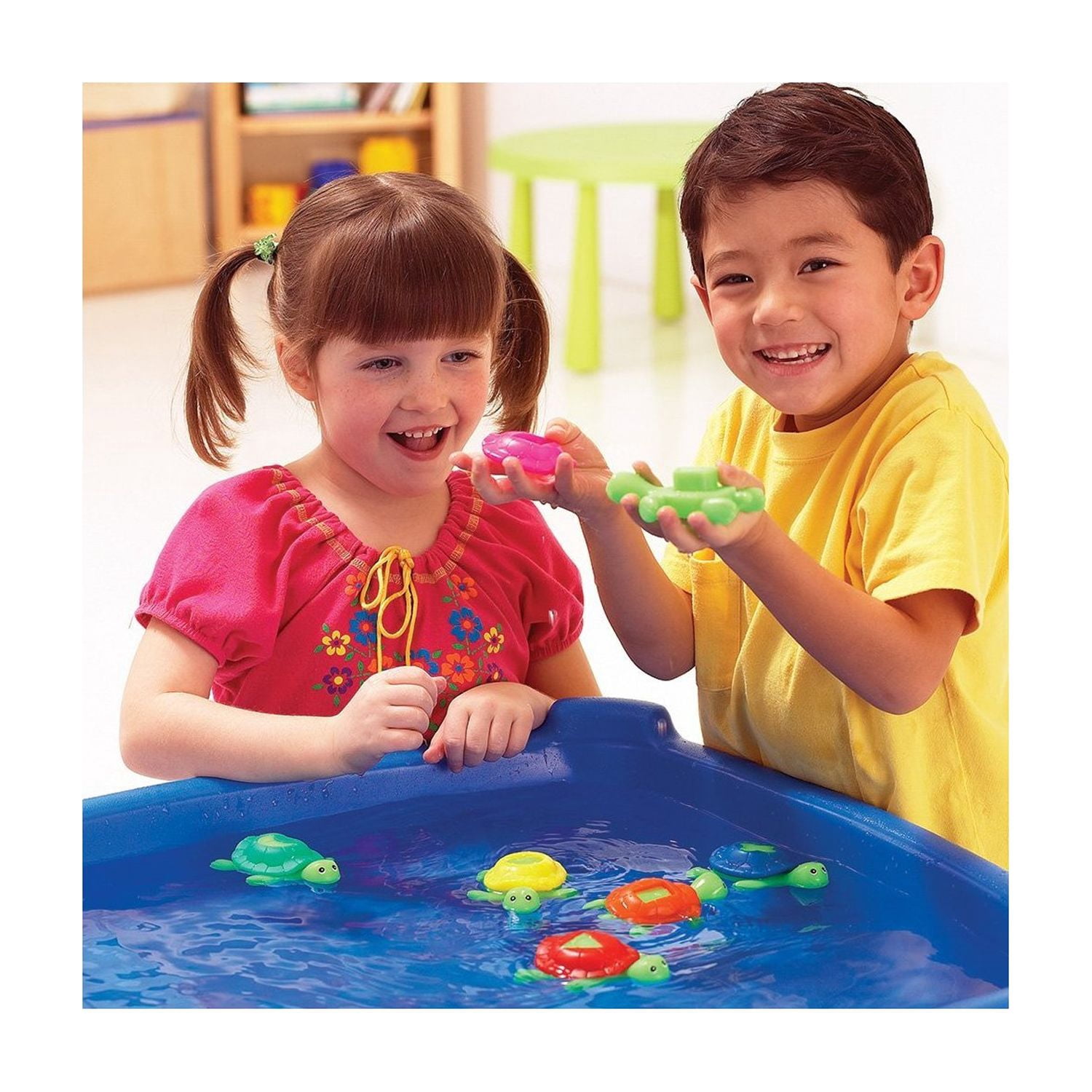 Learning Resources Shape Shell Turtles, Learn Shapes, Bath Toys Set of 8, Ages 2+